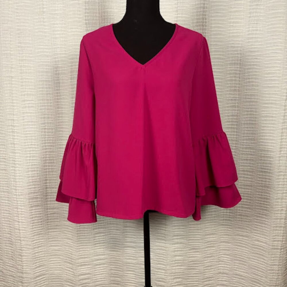Karen Kane Ruffle Sleeve Top